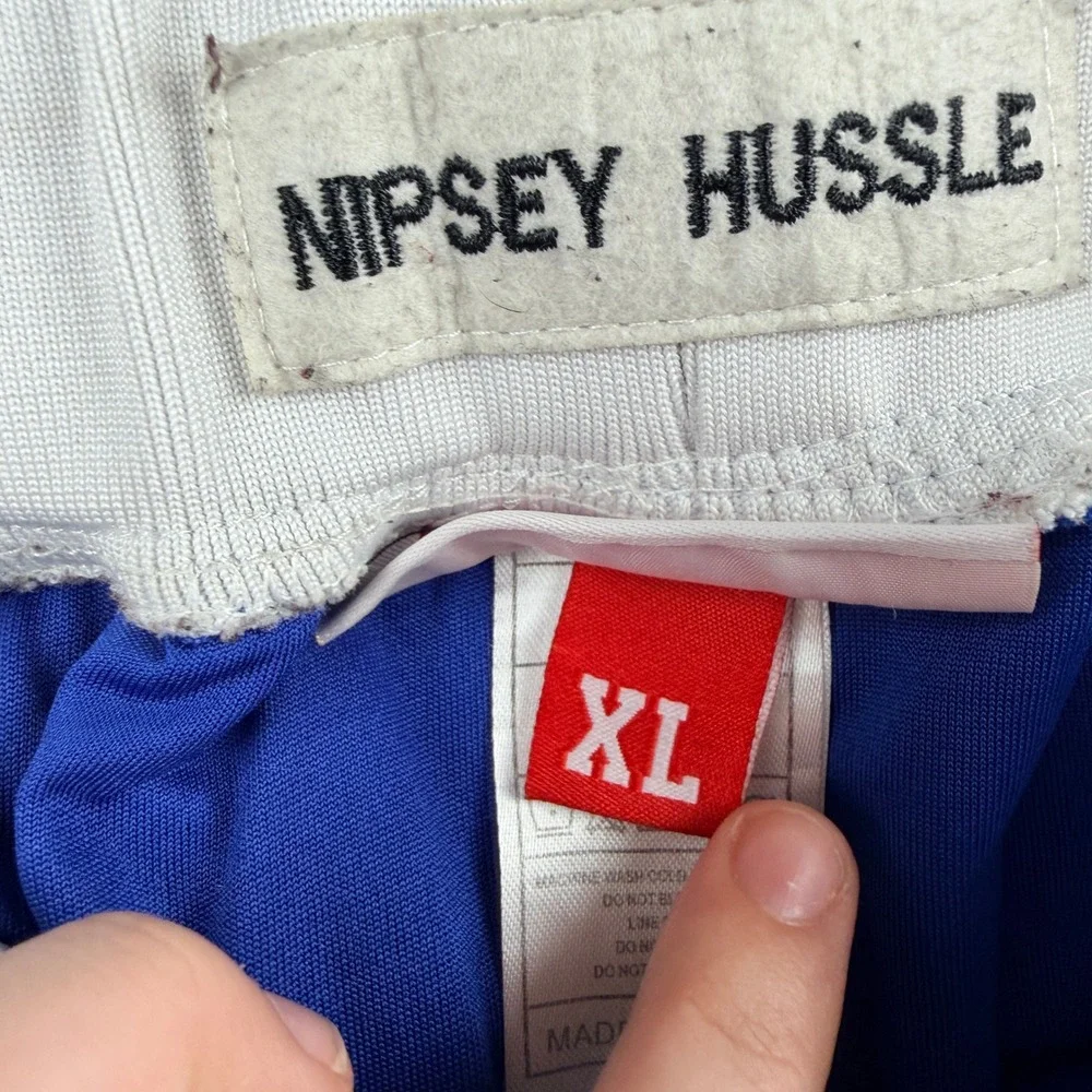 Headgear Classics Nipsey Hussle Crenshaw Basketball‎ Shorts Blue Men's XL Mesh